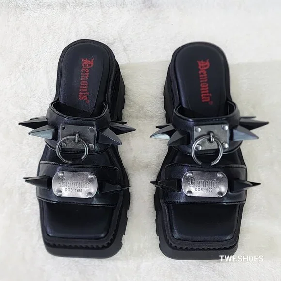Wrath Claw Spiked Platform Goth Sandals Demonia - Picture 9 of 16
